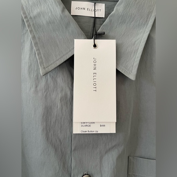 John Elliot Men’s Cloak Button Up Alloy Shirt Large - Picture 2 of 5